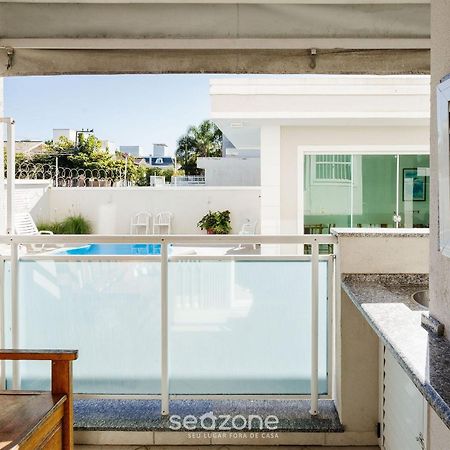 Florianópolis Belo Apto C/ Piscina Em Jurere 800M Do Mar Chr101 아파트 외부 사진