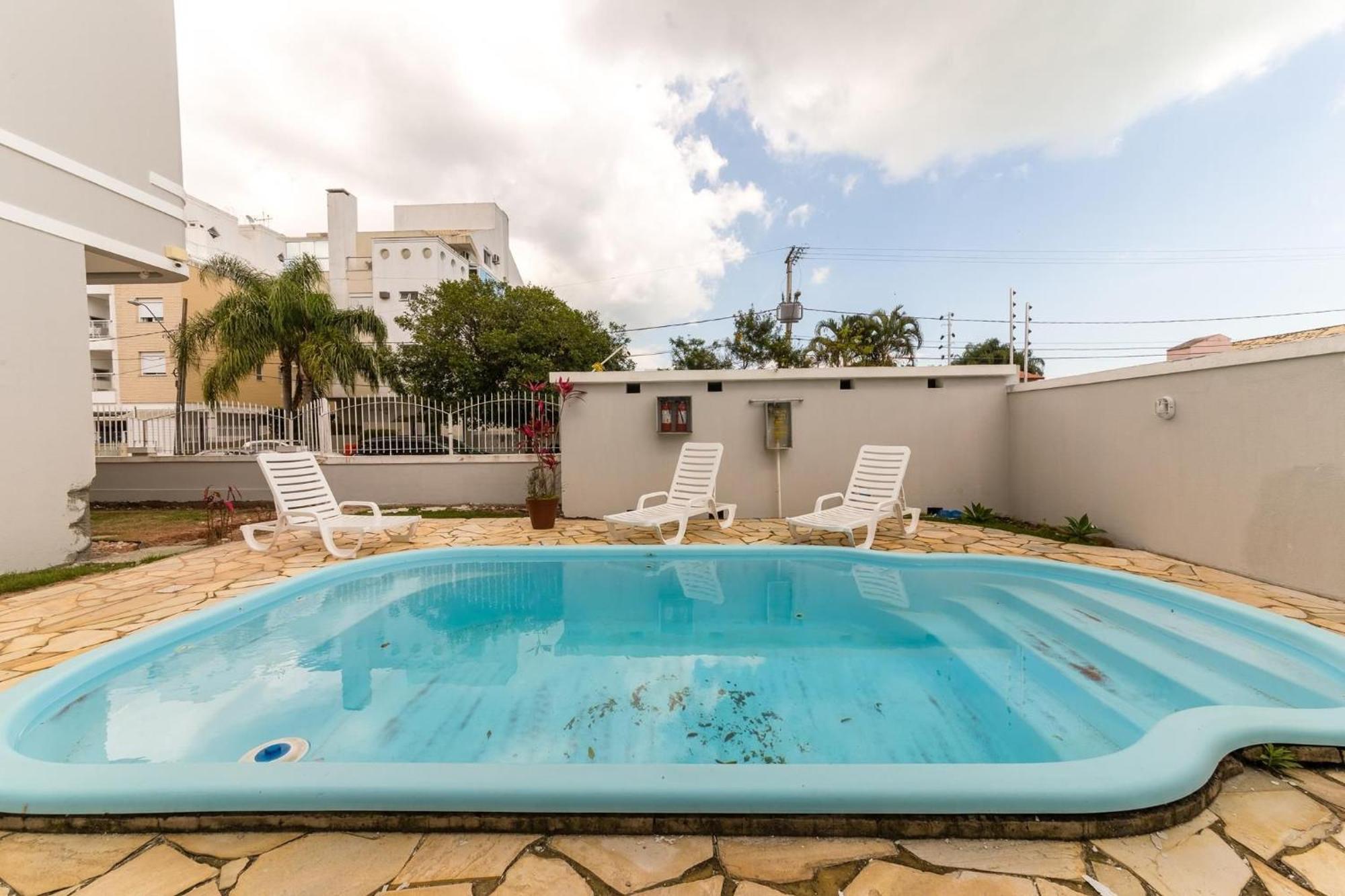 Florianópolis Belo Apto C/ Piscina Em Jurere 800M Do Mar Chr101 아파트 외부 사진
